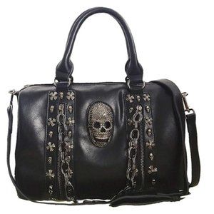 Skull Rivet Handbag Tote Shoulder Bag Shopper Retr